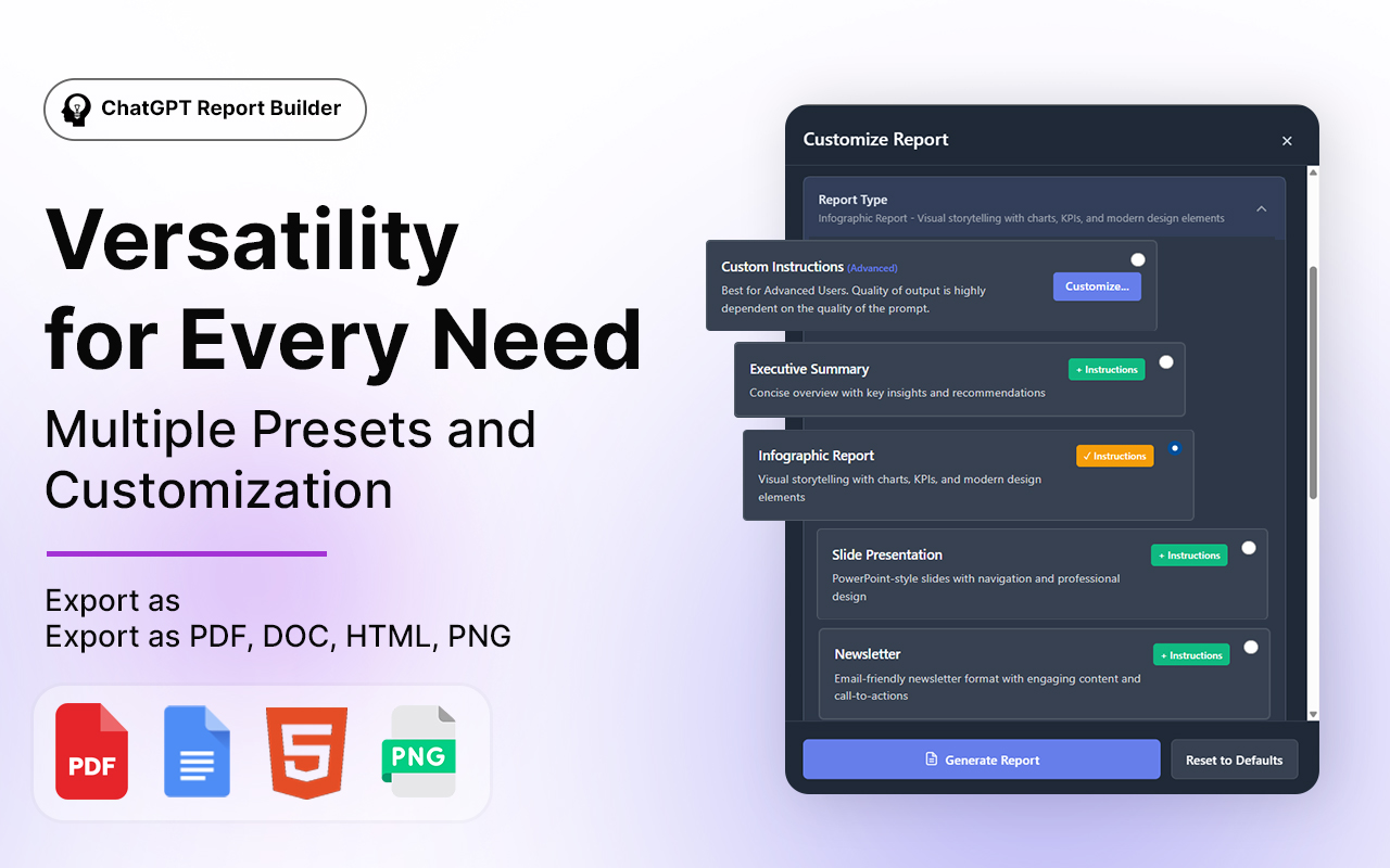 ChatGPT Report Builder - 截图 2