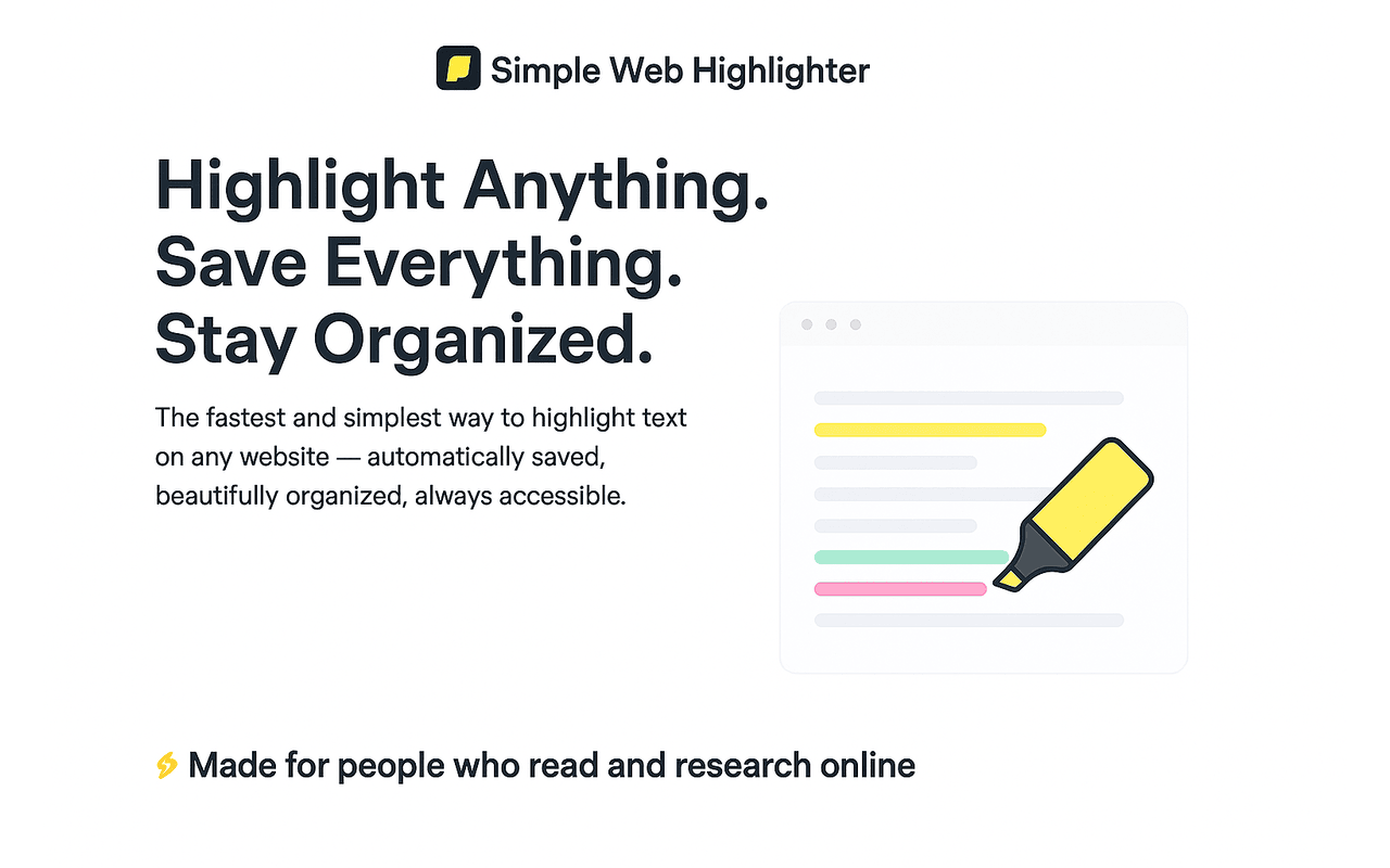 Web Highlighter – 网页高亮标注、保存笔记和AI学习工具 - 截图 1