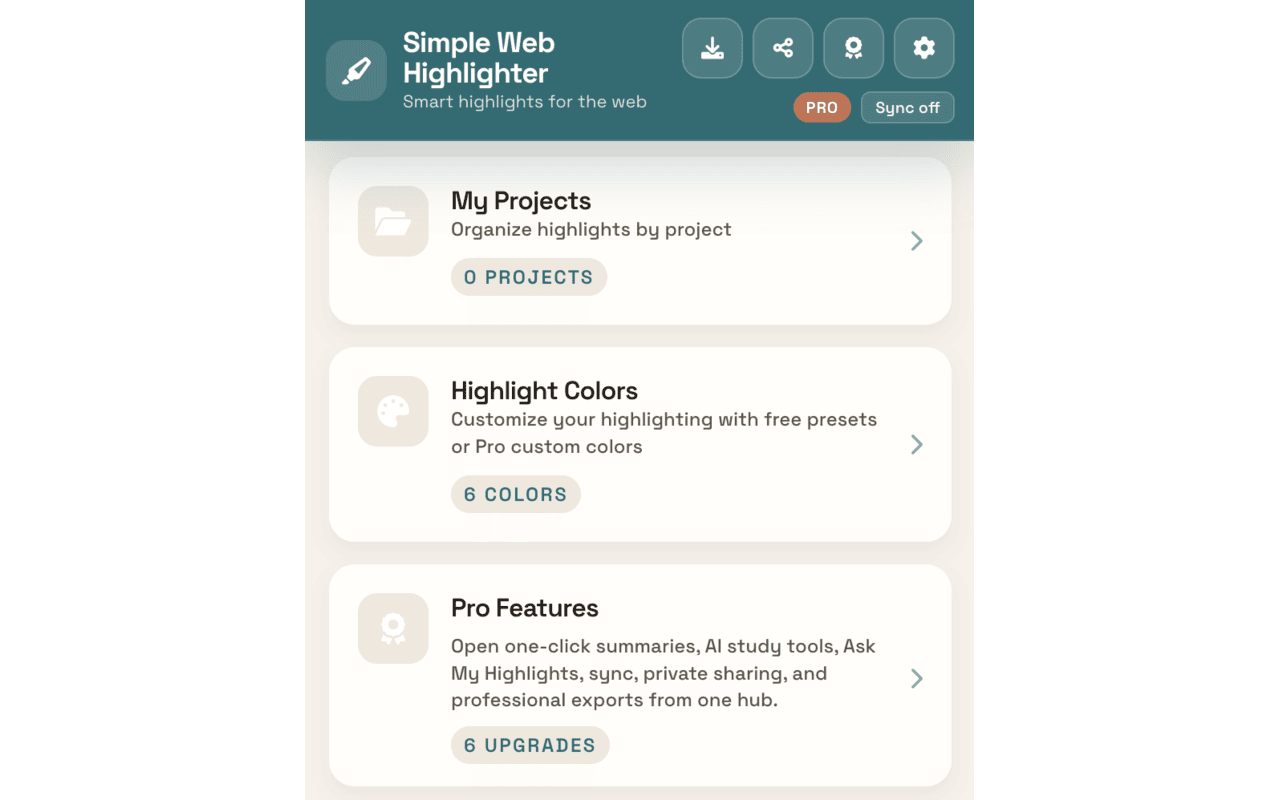 Web Highlighter – 网页高亮标注、保存笔记和AI学习工具 - 截图 4