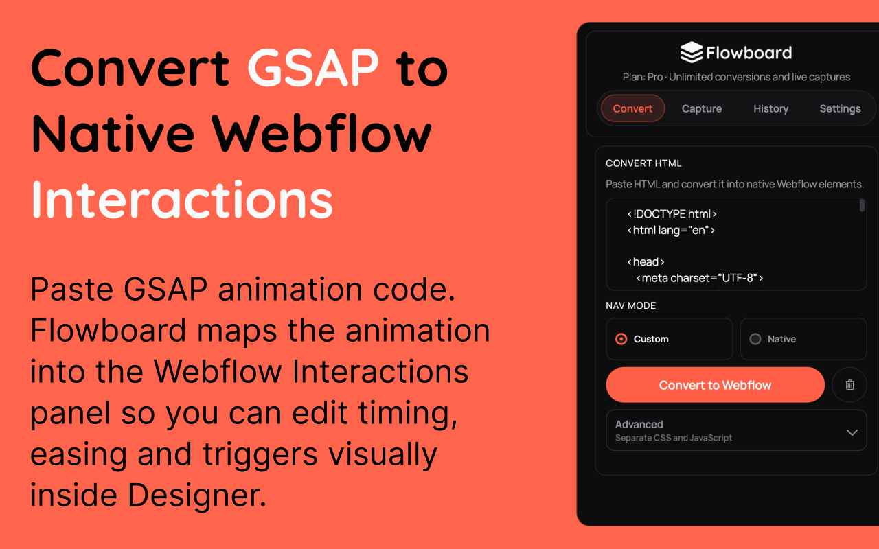 Flowboard: HTML to Webflow Converter & Webflow Tool - 截图 2