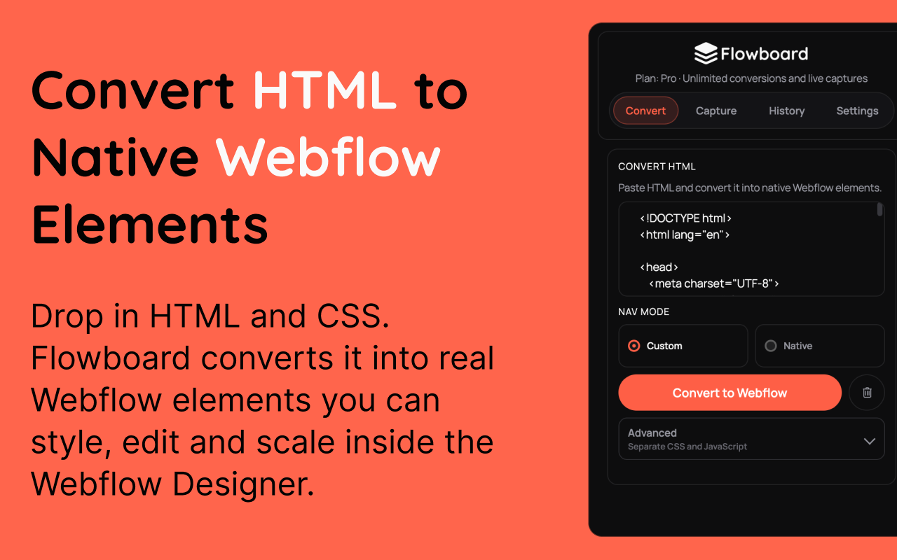 Flowboard: HTML to Webflow Converter & Webflow Tool - 截图 4