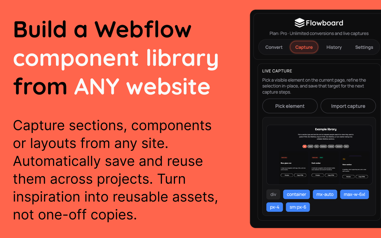 Flowboard: HTML to Webflow Converter & Webflow Tool - 截图 5