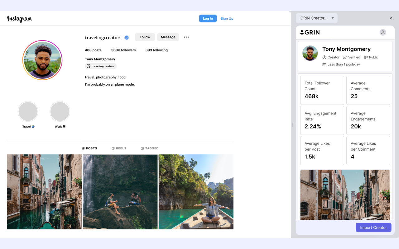GRIN Creator Discovery Web Extension - 截图 3