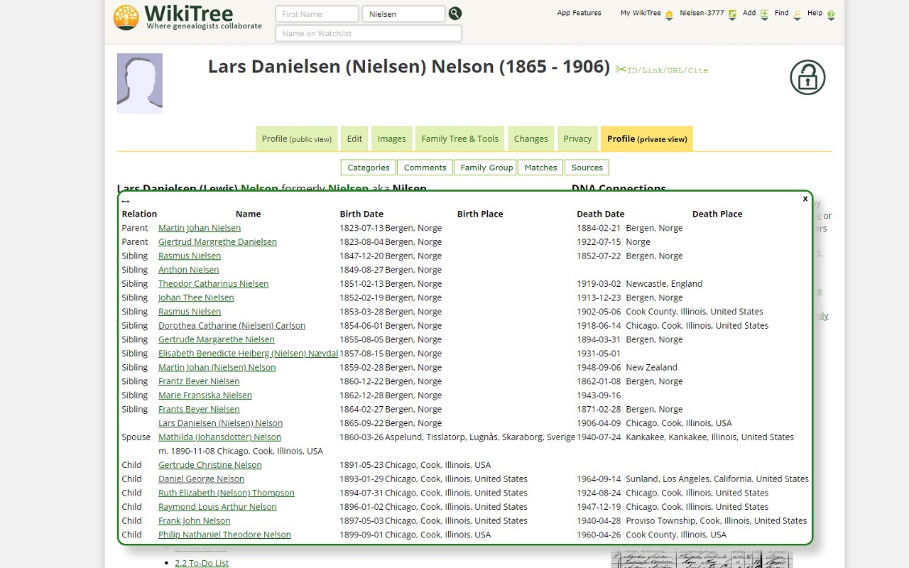 WikiTree Browser Extension (Preview) - 截图 2