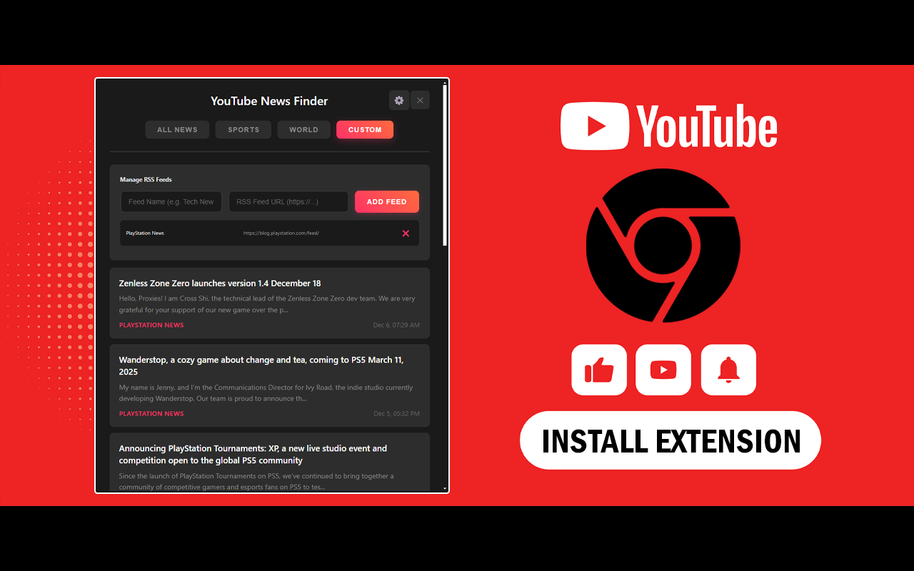 YouTube News Finder - 截图 2