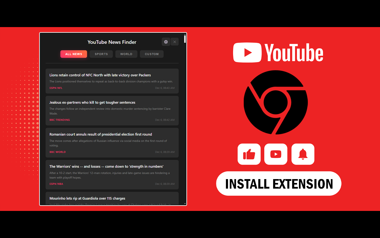 YouTube News Finder - 截图 5