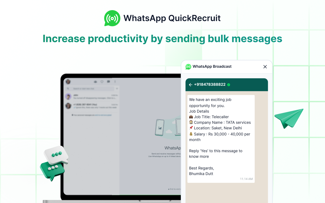 WA Quick Recruit by Job Hai - 截图 1