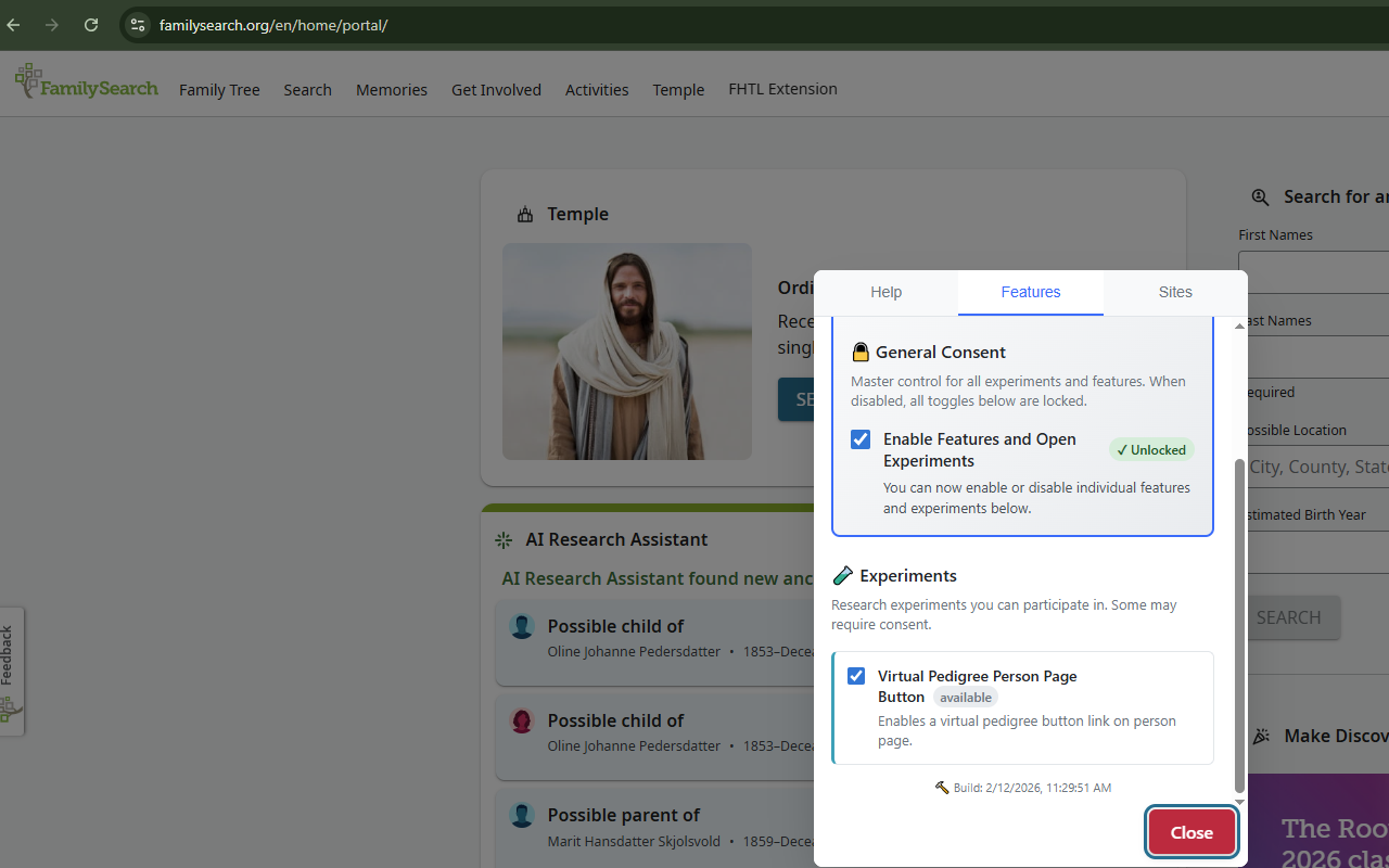 BYU FamilySearch Enhancements - 截图 4