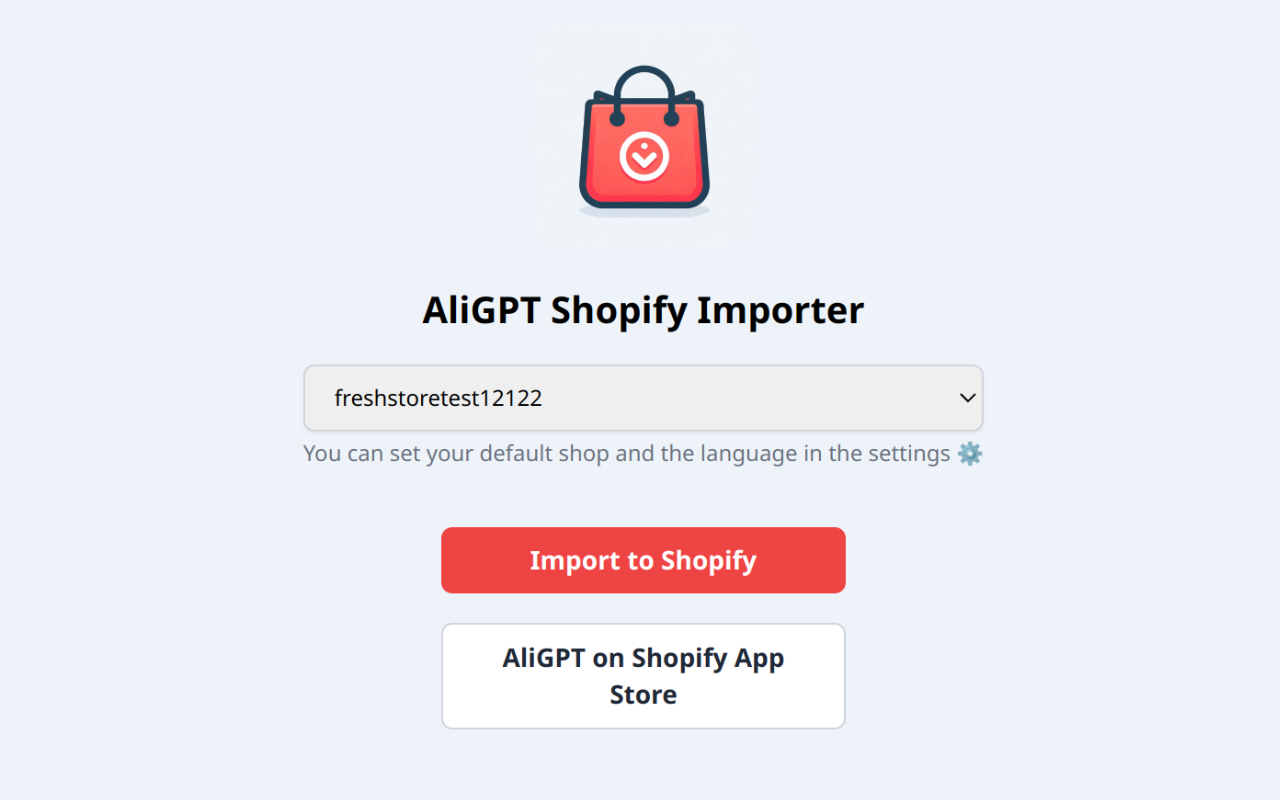 AliGPT Shopify Importer - 截图 1