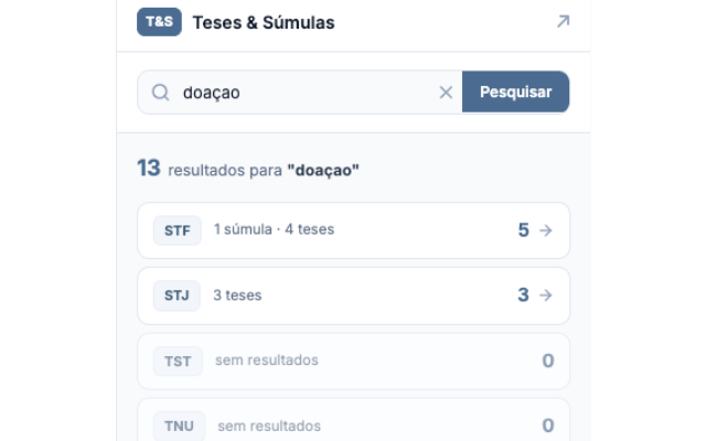 Teses e Súmulas - 截图 2