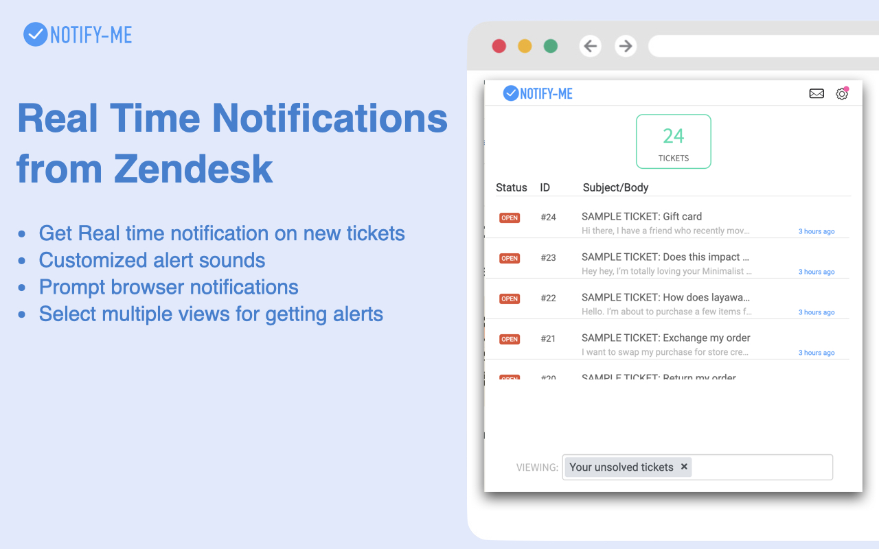 NotifyMe for Zendesk - 截图 5