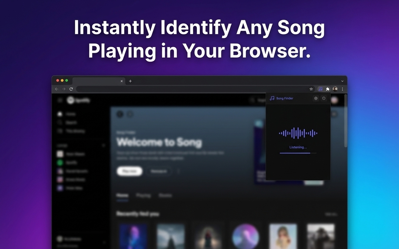 Song Finder - Identify Songs & Lyrics (Music Recognition) - 截图 1