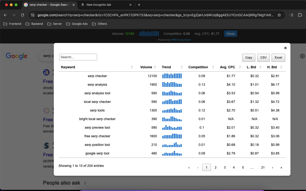 KWS Everywhere - SEO Keyword Tool - 截图 2
