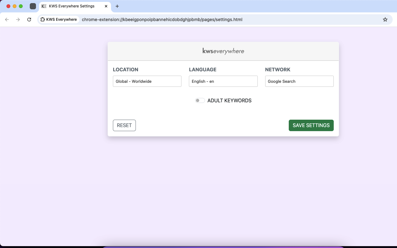 KWS Everywhere - SEO Keyword Tool - 截图 4