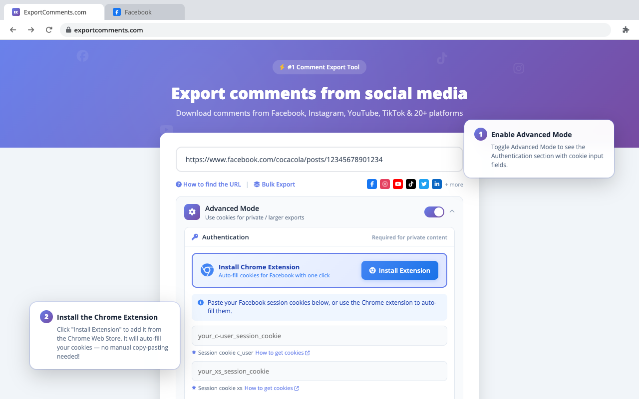 exportcomments.com - 截图 1