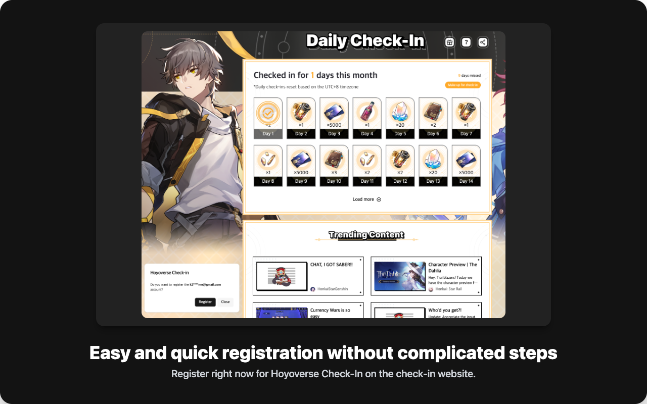 Hoyoverse Check-in - 截图 1