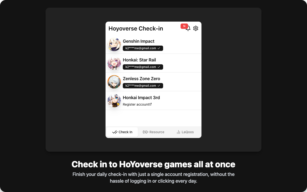 Hoyoverse Check-in - 截图 3