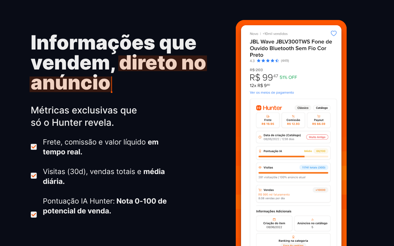 Hunter Spy - Ferramenta espiã de marketplaces - 截图 2