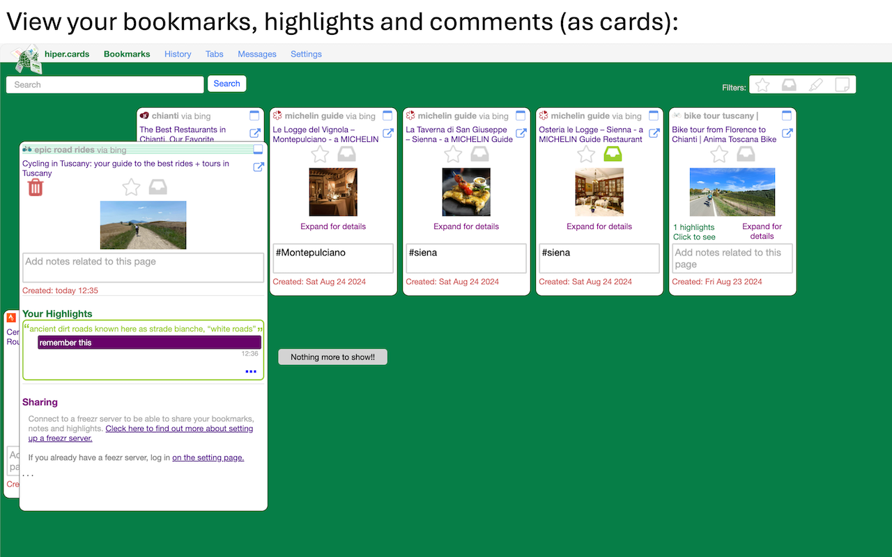hiper.cards - bookmarker, highlighter, tab manager - 截图 1