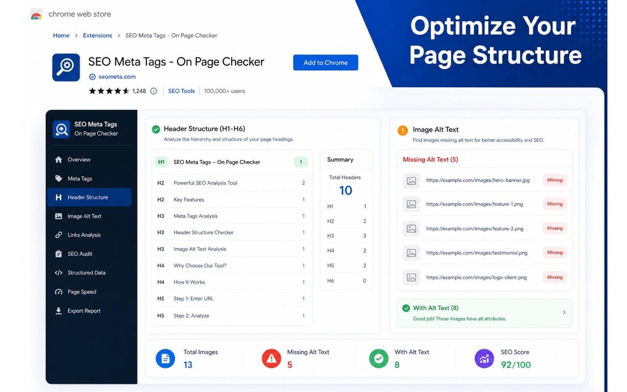 SEO Meta Tags - On Page Checker - Check Website SEO - 截图 2