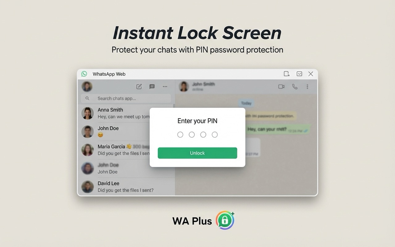 WA Web Plus – WhatsApp Web 隐私保护与已删除消息 - 截图 1
