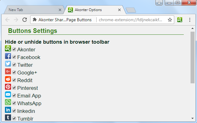 Akonter Share link & Page Buttons - 截图 2