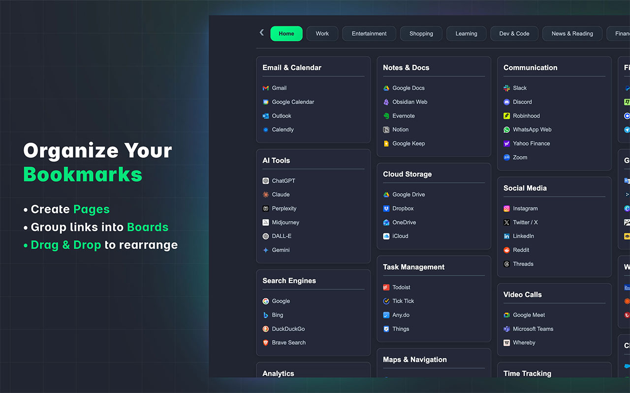 LumiList - Smart Bookmark Manager - 截图 1