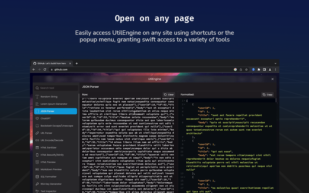 UtilEngine: Launcher for your browser - 截图 1