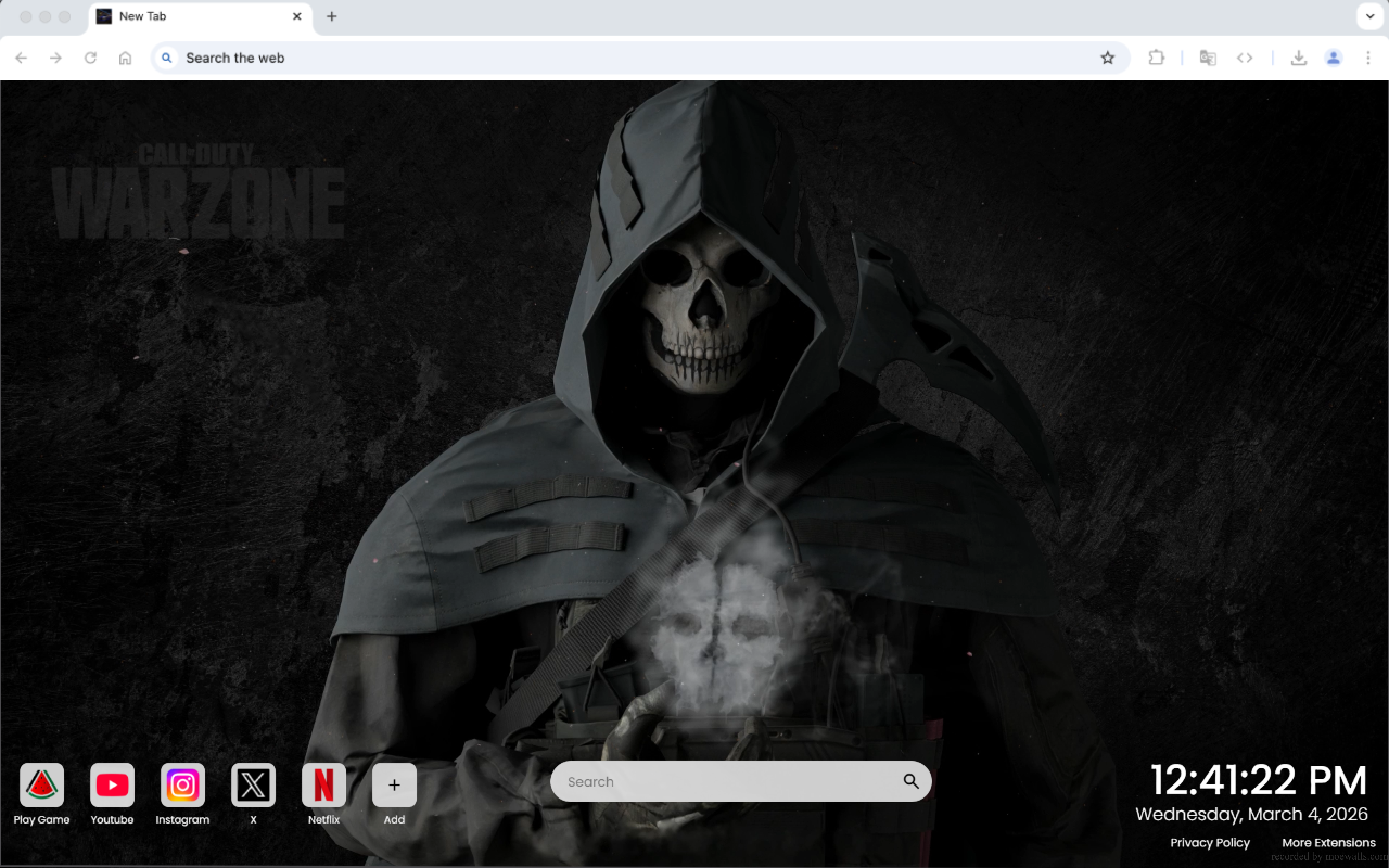 Ghost Skull Mask Call Of Duty Warzone Live Wallpaper - 截图 4