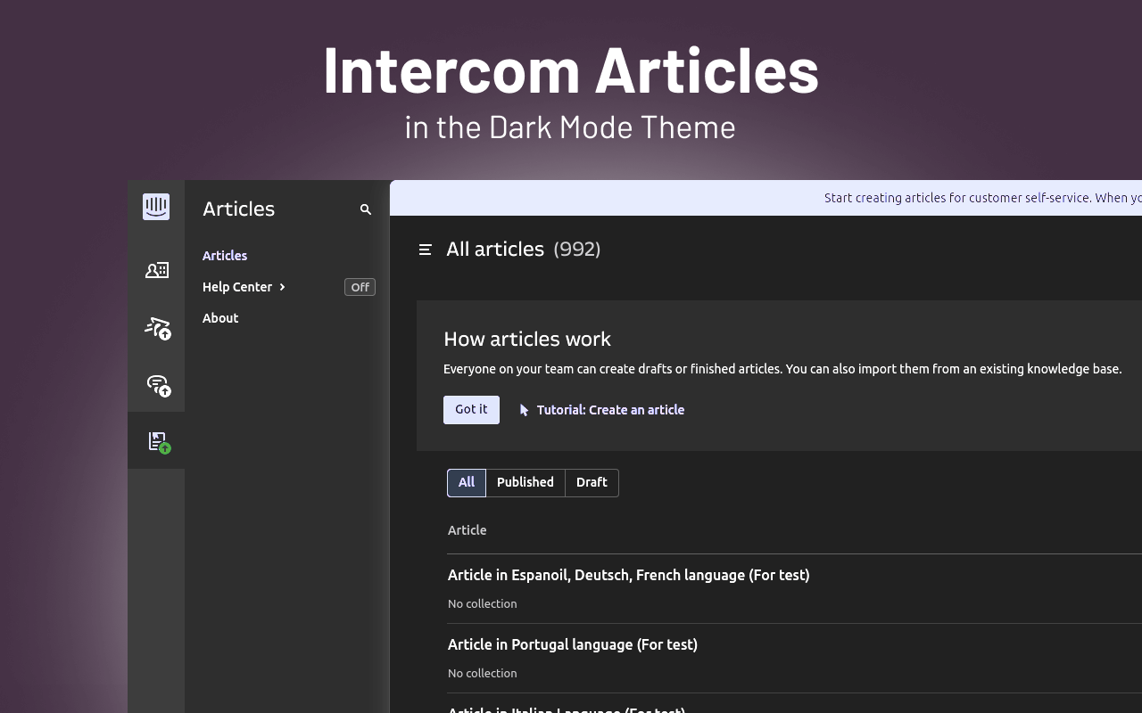 Dark Mode for Intercom - 截图 3