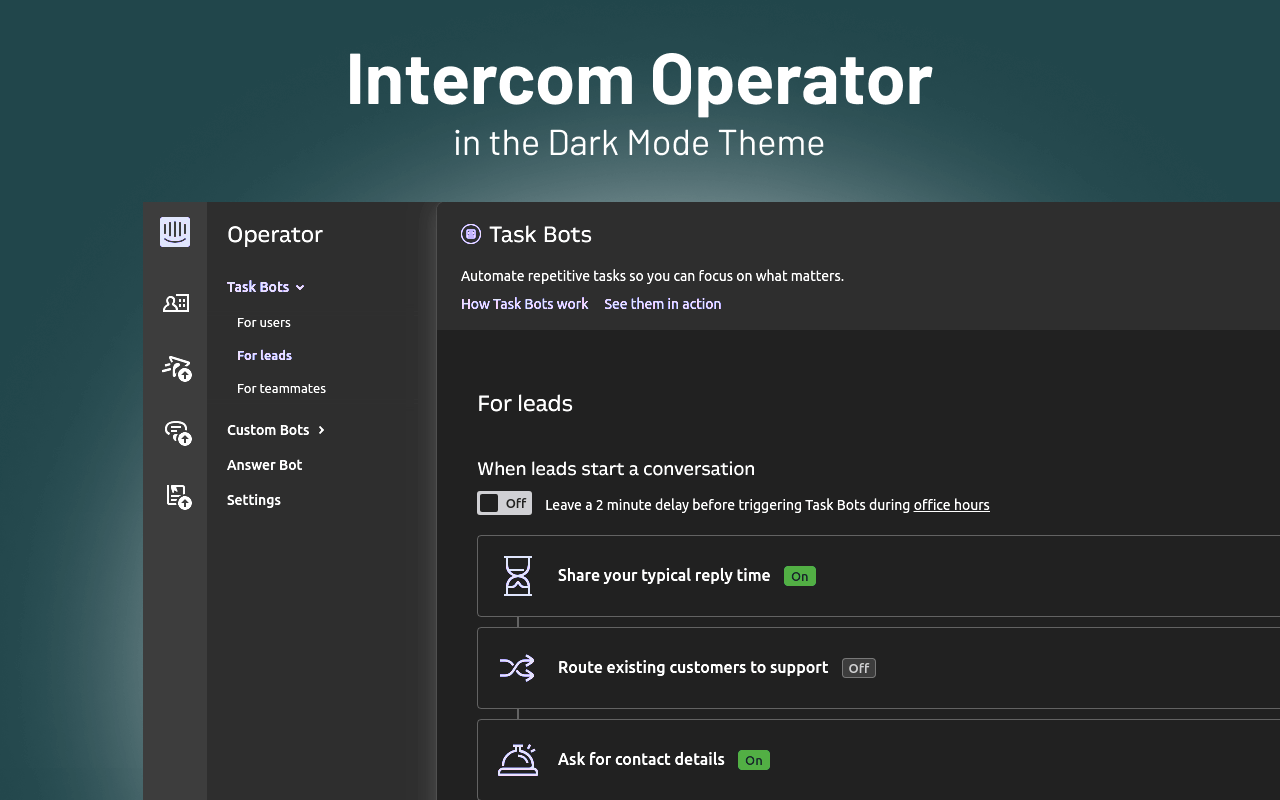 Dark Mode for Intercom - 截图 5