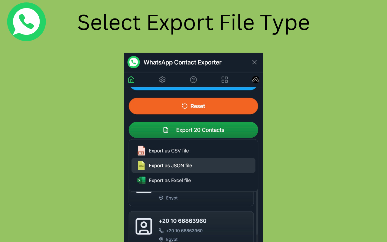 WhatsApp Contact Exporter - 截图 2