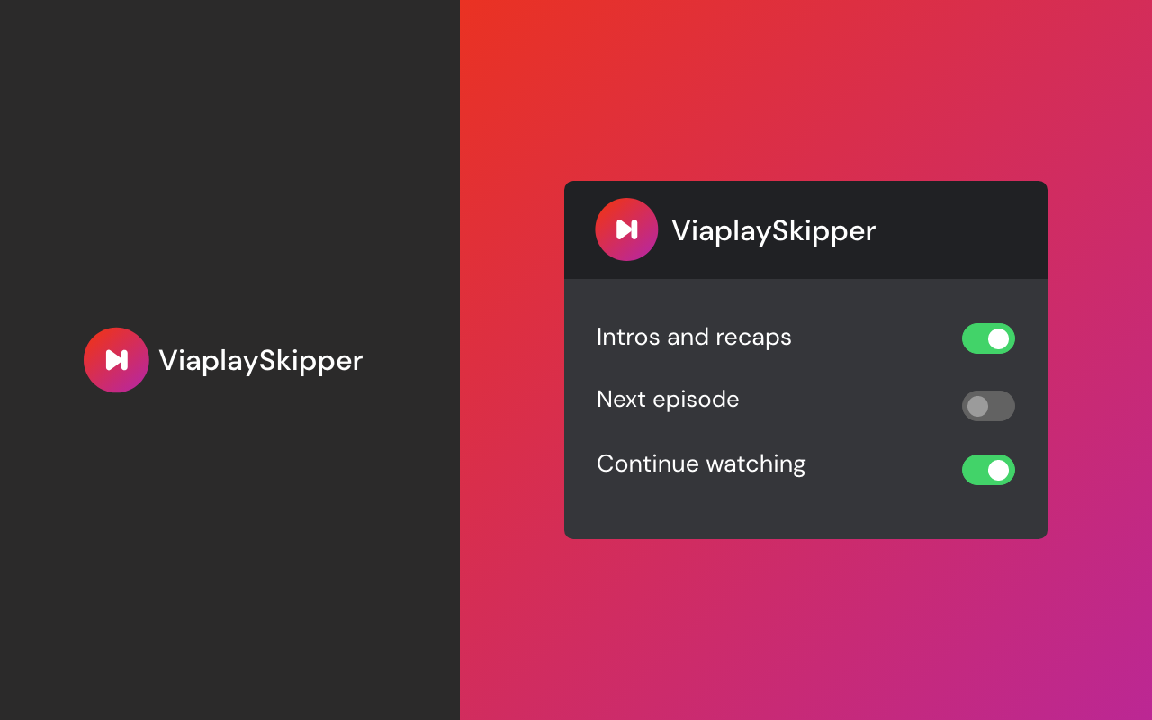Viaplay Skipper: skip recaps, intros & more - 截图 1