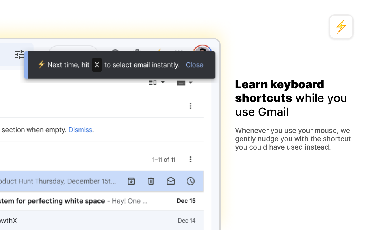 CMDK - Read Receipts, Split Inbox, Hotkeys & Reminders for Gmail - 截图 5