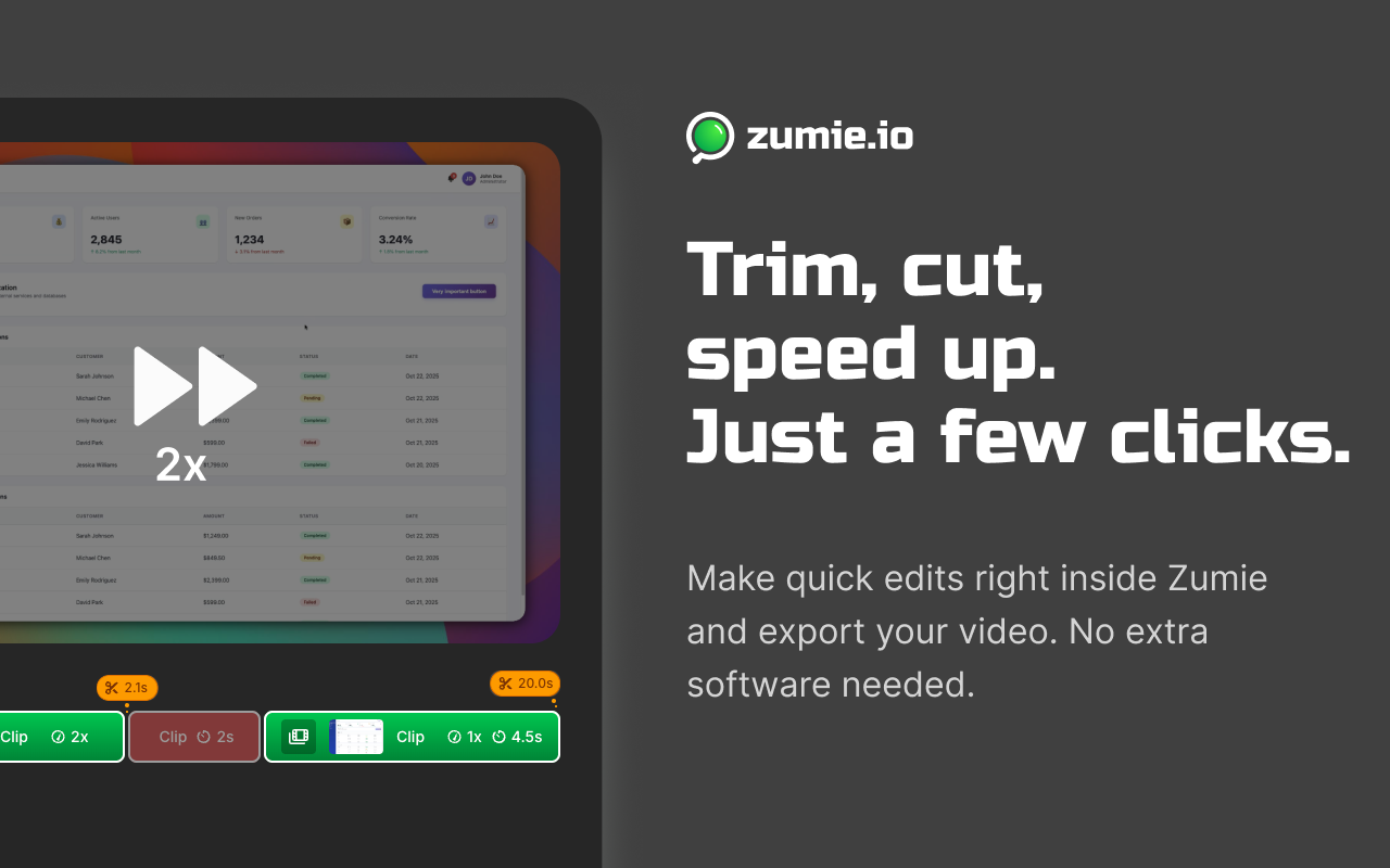 Zumie - Screen Recorder with Auto Zoom & Click Effects - 截图 1