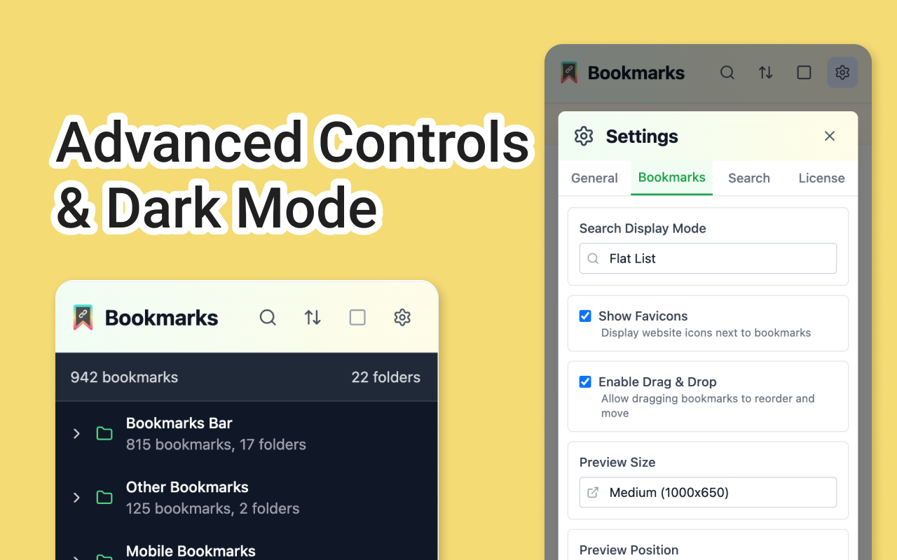 Bookmark Manager + Quick Search - 截图 1