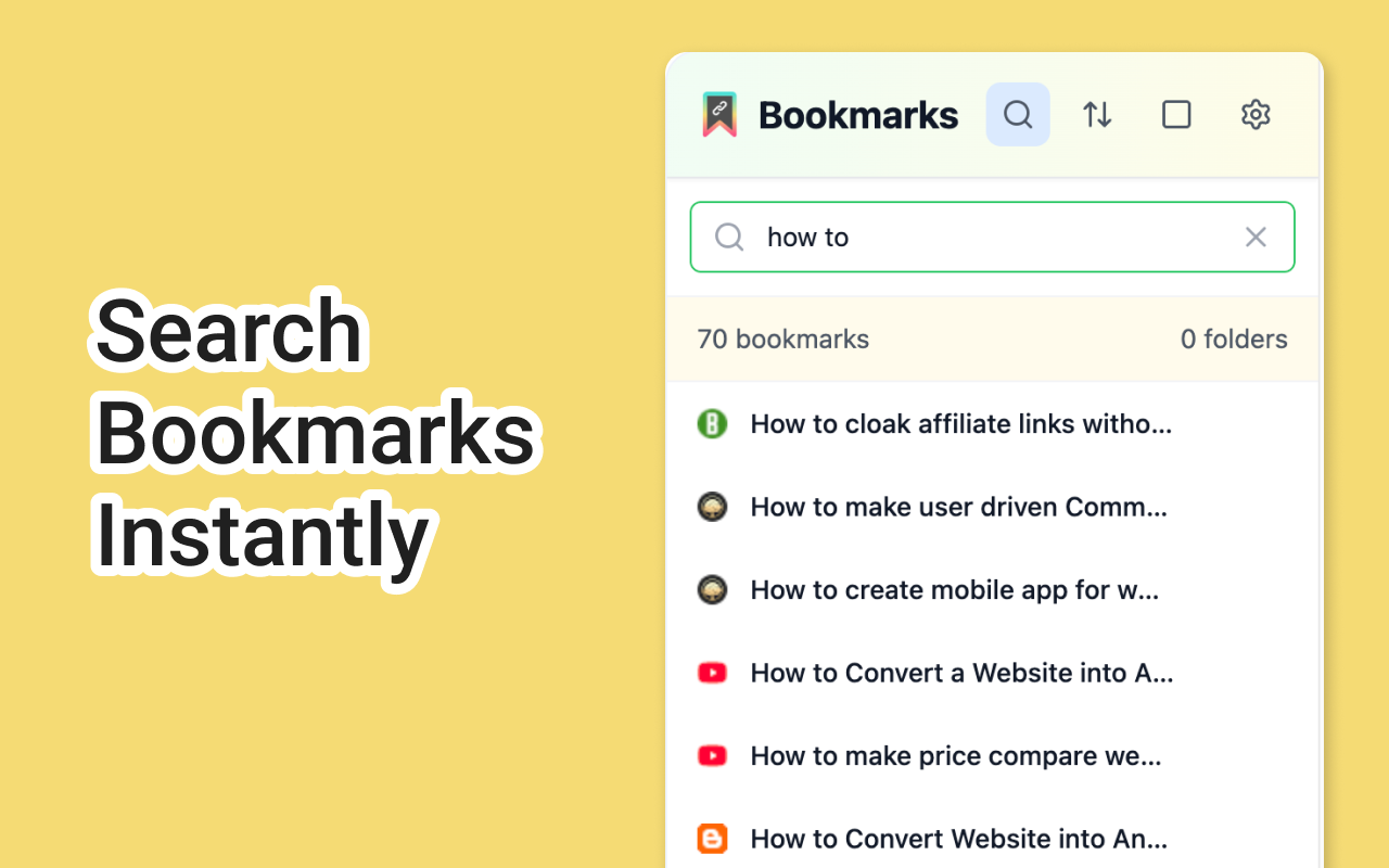 Bookmark Manager + Quick Search - 截图 2