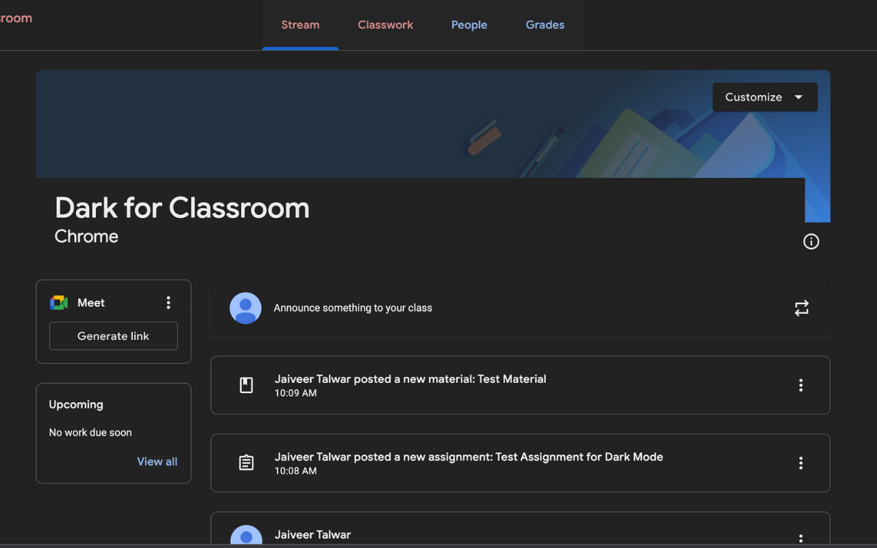Darkmode for Classroom - 截图 3