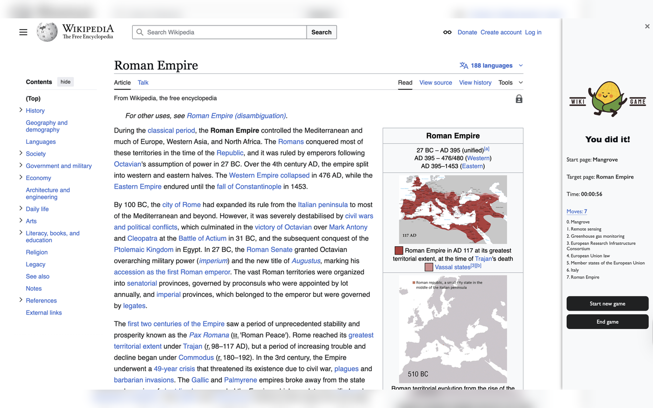 Wiki Game - 截图 1