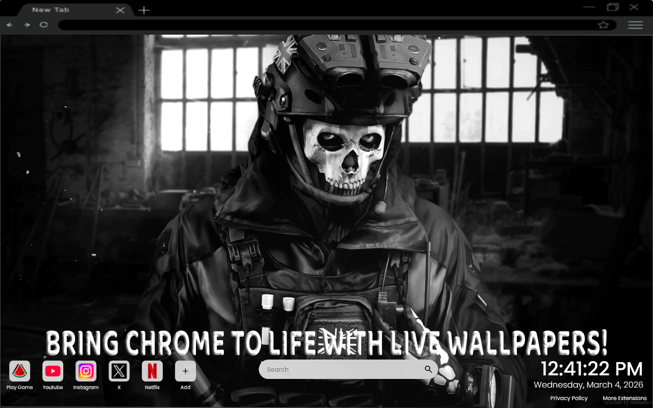 Ghost Call Of Duty Warzone Live Wallpaper - 截图 1