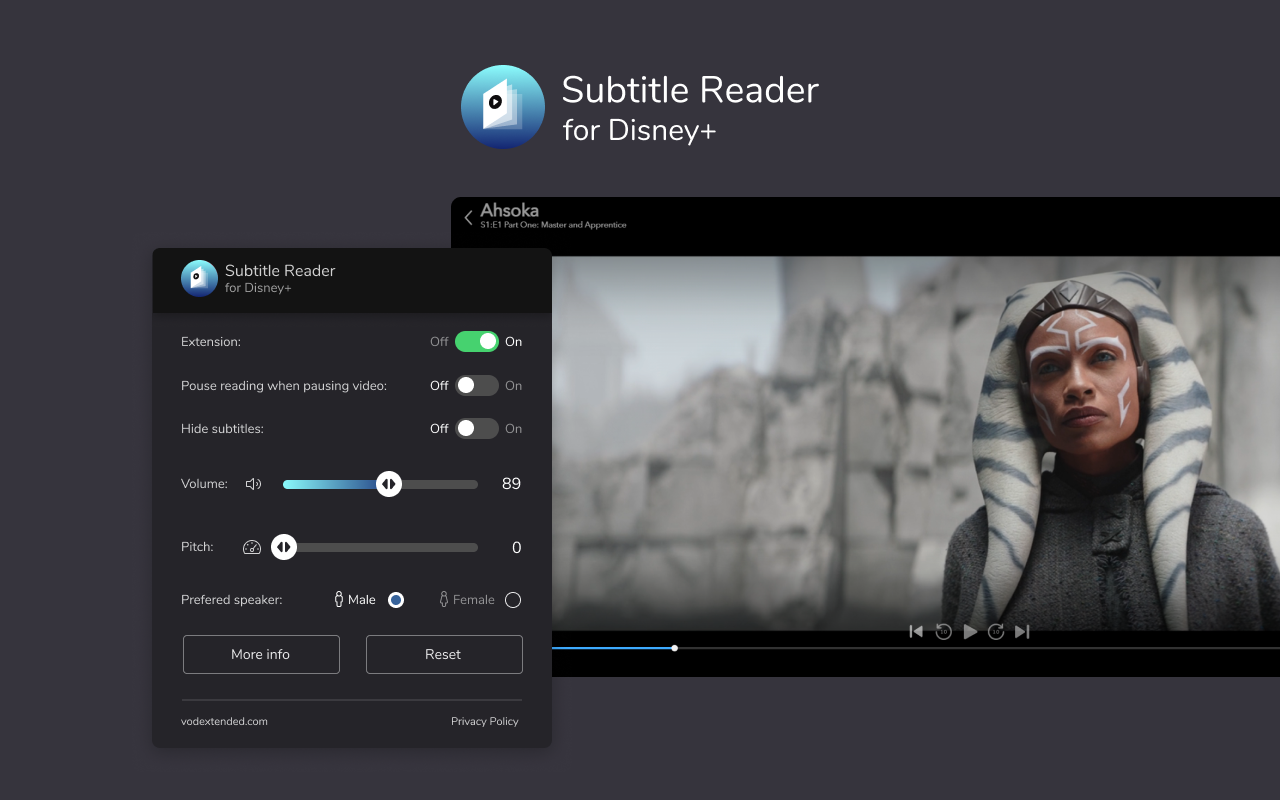 字幕阅读器适用于 Disney+ - 截图 4