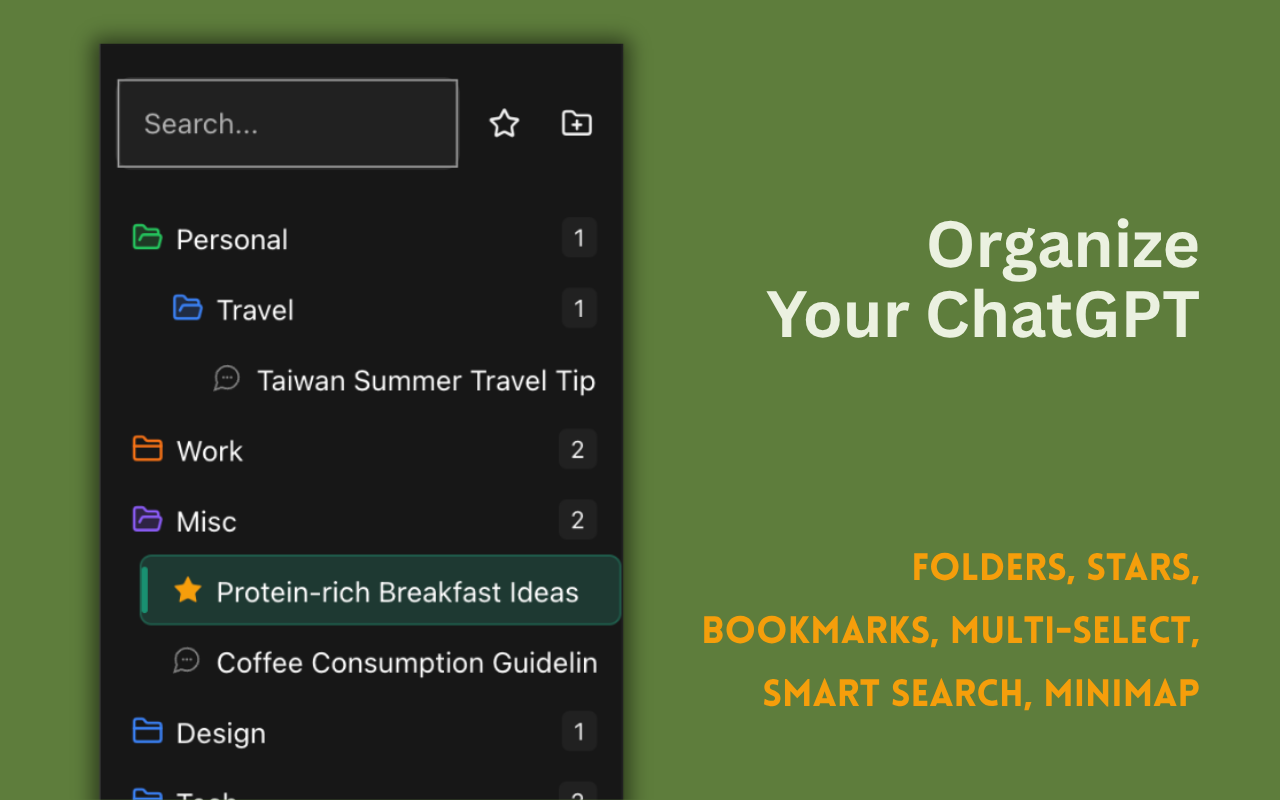 ChatGPT Prompts, Speed Booster, Side Chat, Minimap, Folders - GPT Master - 截图 4