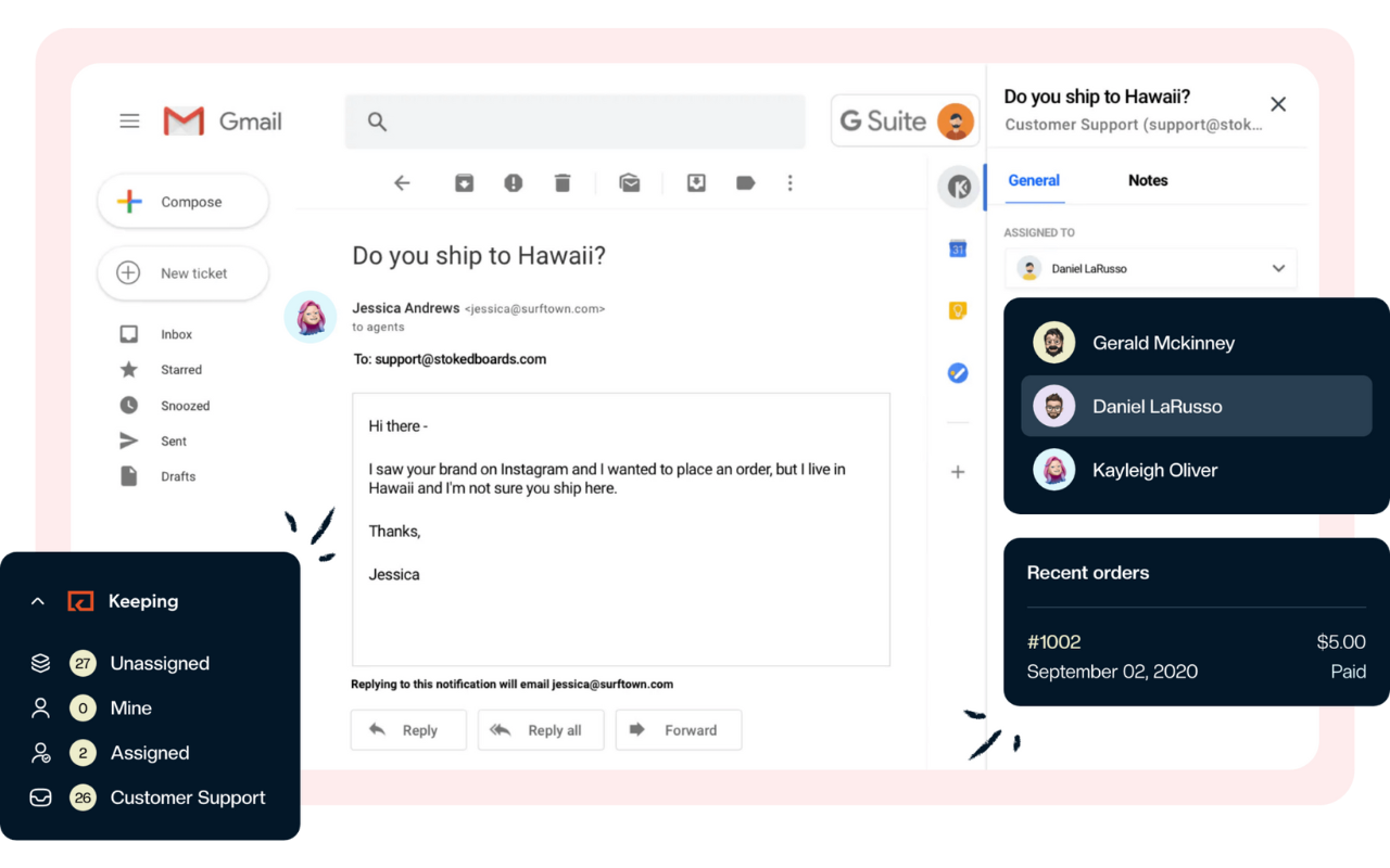 Keeping | The Original Help Desk for Gmail™ - 截图 5