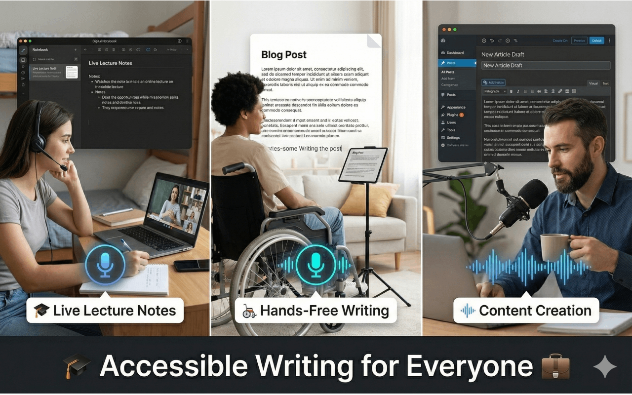 Voice Dictation for Gmail – AI Speech to Text on all Sites → WriteByVoice - 截图 1