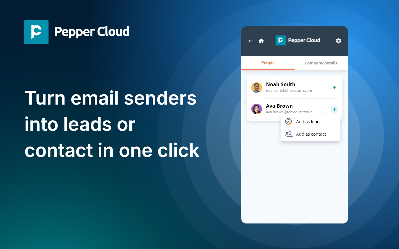 Pepper Cloud CRM Chrome Extension - 截图 3