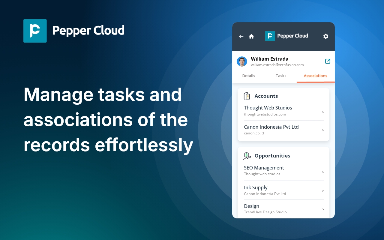 Pepper Cloud CRM Chrome Extension - 截图 5