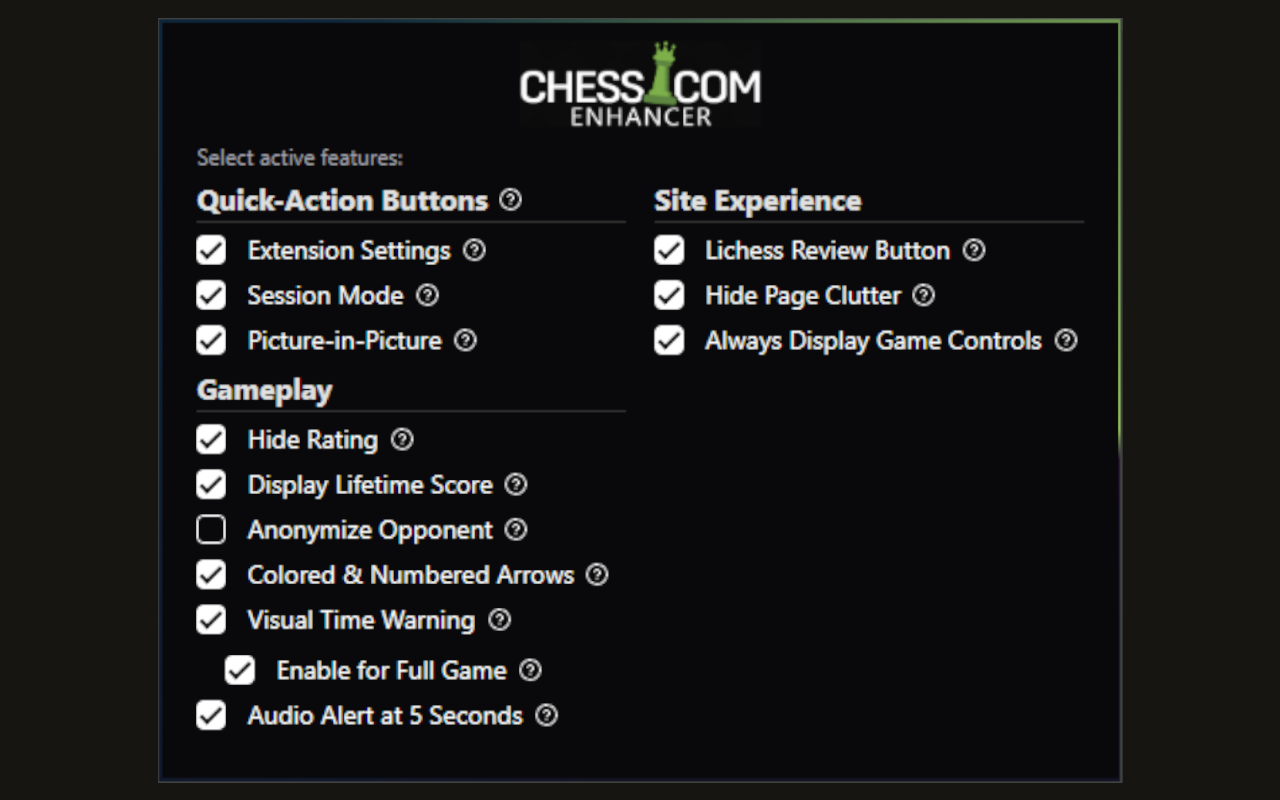 Chesscom Enhancer – New Advanced Features & Improvements for Chess.com - 截图 3