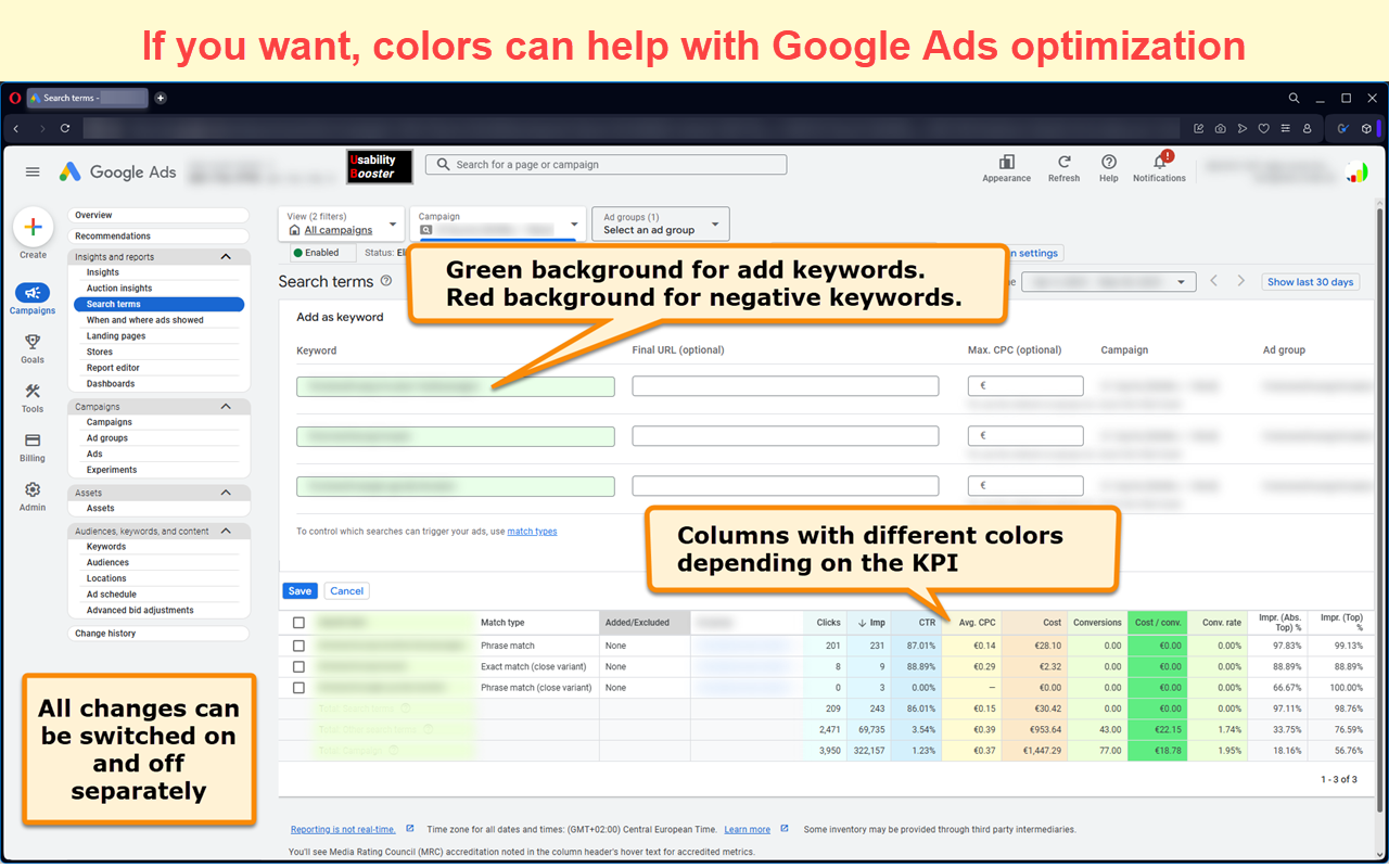 Usability Booster for Google Ads - 截图 2