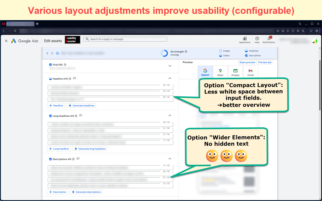 Usability Booster for Google Ads - 截图 3
