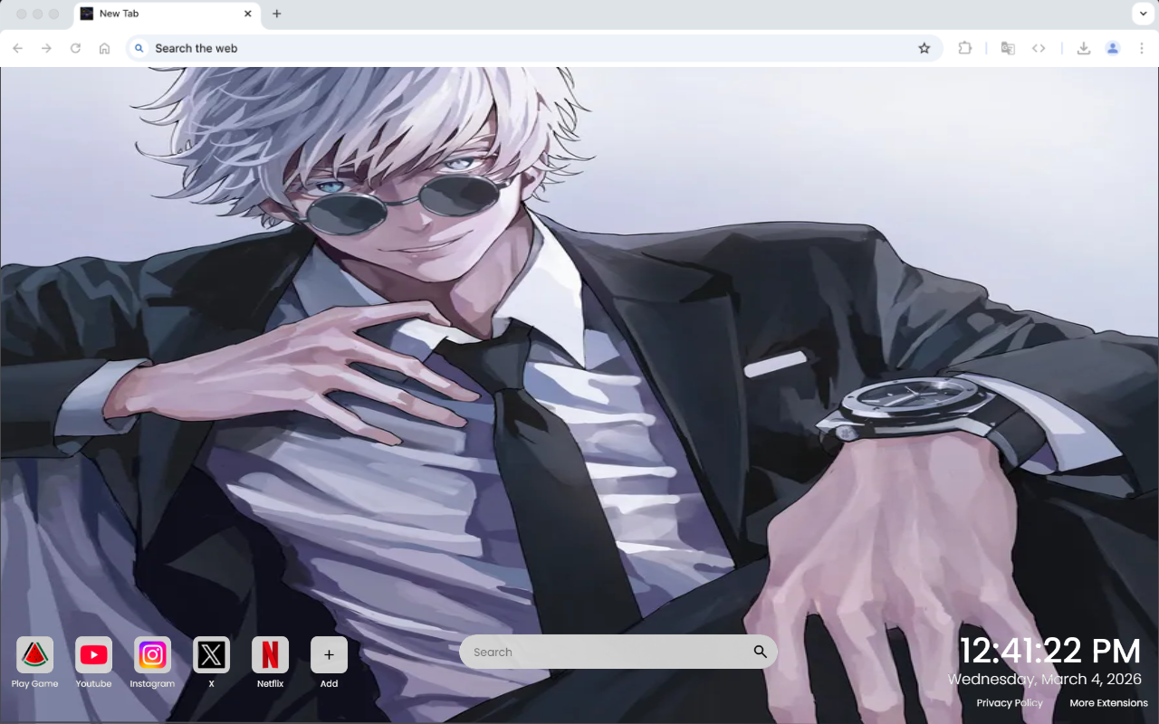 Cool Boy Anime Satoru Gojo Live Wallpaper - 截图 1